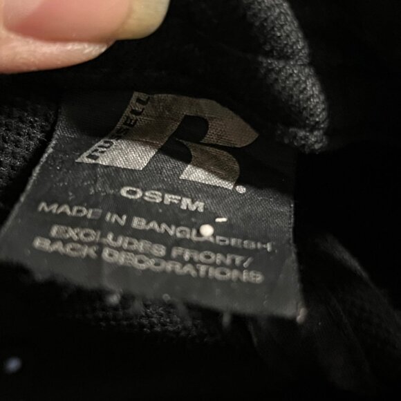 Russell‎ Athletic Baseball Hat Mens Black Strapback Cap (GS2) - Picture 5 of 5